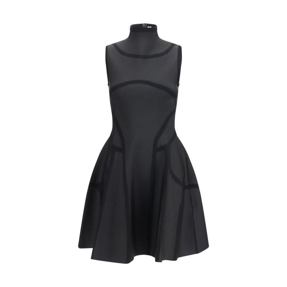 Alexander McQueen Black Polyester Cocktail Women's Dress